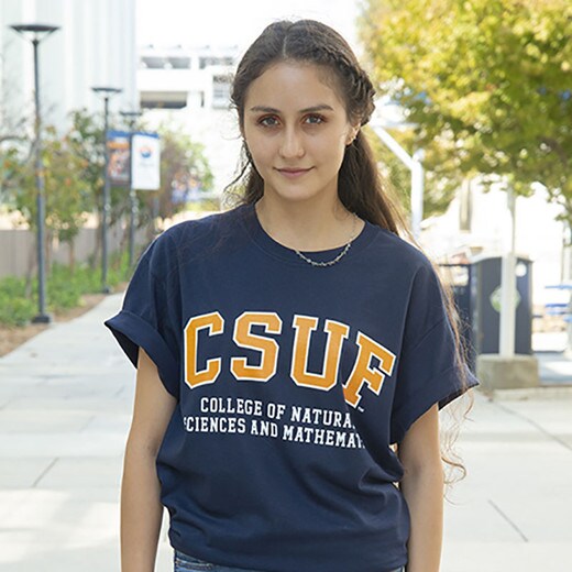 CSUF College of Natural Sciences and Mathematics Tee - Navy